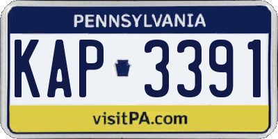 PA license plate KAP3391