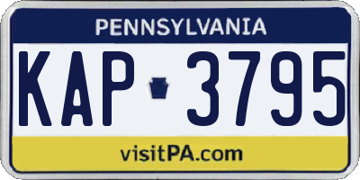 PA license plate KAP3795