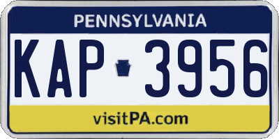 PA license plate KAP3956