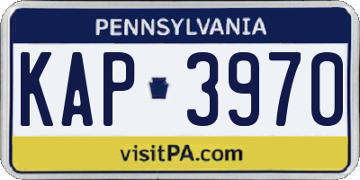 PA license plate KAP3970