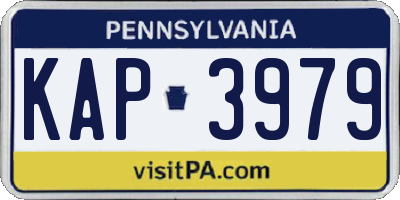 PA license plate KAP3979