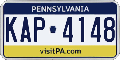 PA license plate KAP4148