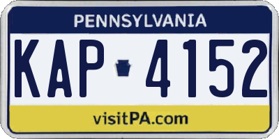 PA license plate KAP4152