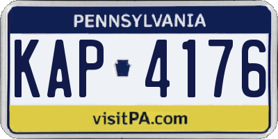 PA license plate KAP4176