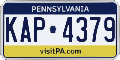 PA license plate KAP4379