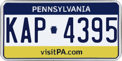 PA license plate KAP4395