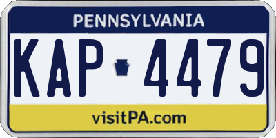 PA license plate KAP4479