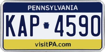 PA license plate KAP4590