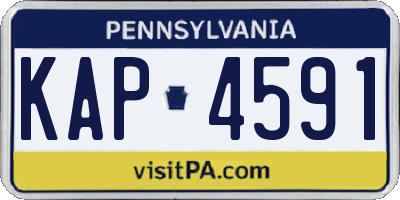 PA license plate KAP4591
