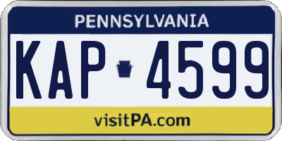 PA license plate KAP4599