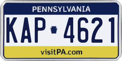 PA license plate KAP4621
