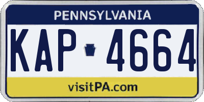 PA license plate KAP4664