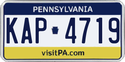 PA license plate KAP4719