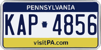 PA license plate KAP4856