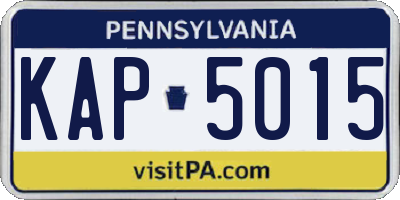 PA license plate KAP5015