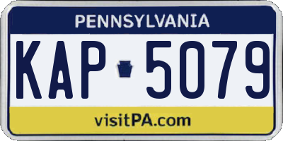 PA license plate KAP5079