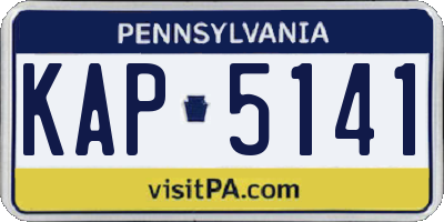 PA license plate KAP5141