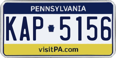 PA license plate KAP5156