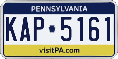 PA license plate KAP5161