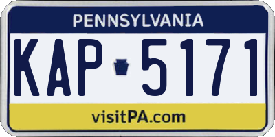 PA license plate KAP5171