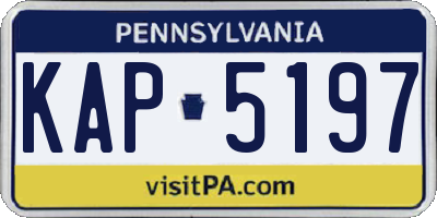 PA license plate KAP5197