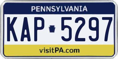 PA license plate KAP5297