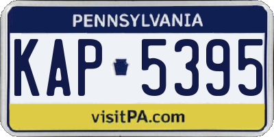 PA license plate KAP5395