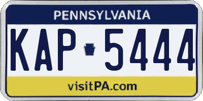 PA license plate KAP5444