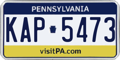 PA license plate KAP5473