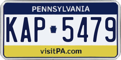PA license plate KAP5479