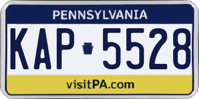 PA license plate KAP5528