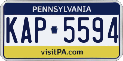 PA license plate KAP5594