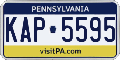 PA license plate KAP5595