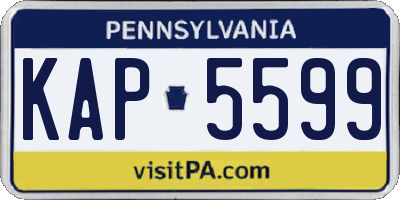 PA license plate KAP5599