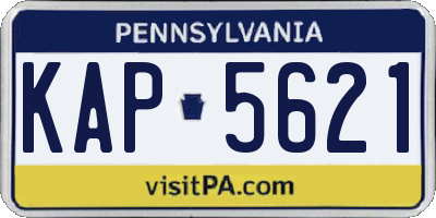 PA license plate KAP5621