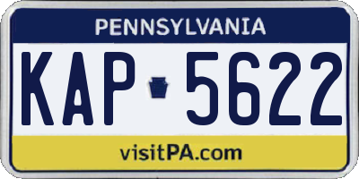 PA license plate KAP5622