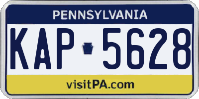 PA license plate KAP5628
