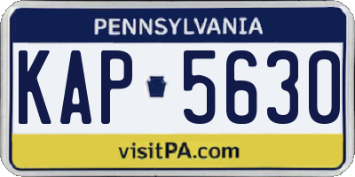 PA license plate KAP5630