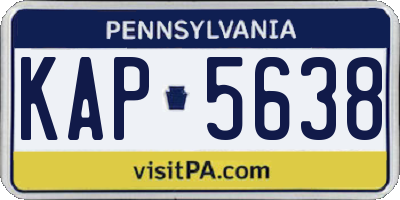 PA license plate KAP5638