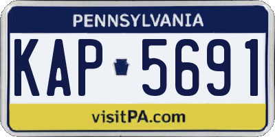 PA license plate KAP5691