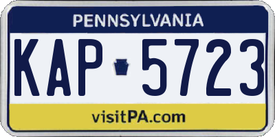 PA license plate KAP5723