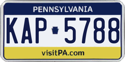 PA license plate KAP5788
