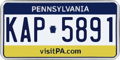 PA license plate KAP5891