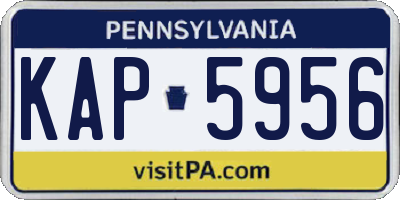 PA license plate KAP5956