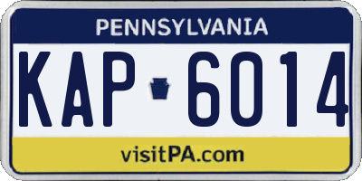 PA license plate KAP6014