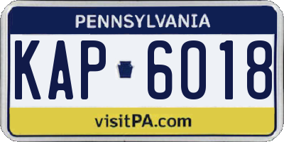PA license plate KAP6018
