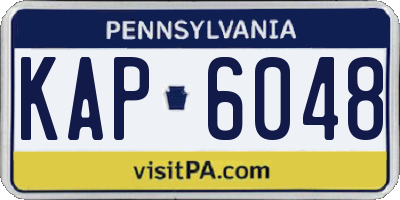 PA license plate KAP6048