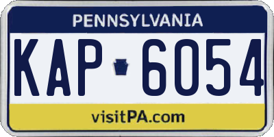 PA license plate KAP6054