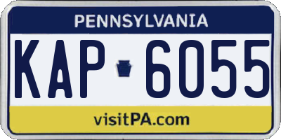 PA license plate KAP6055