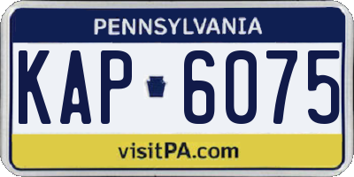 PA license plate KAP6075